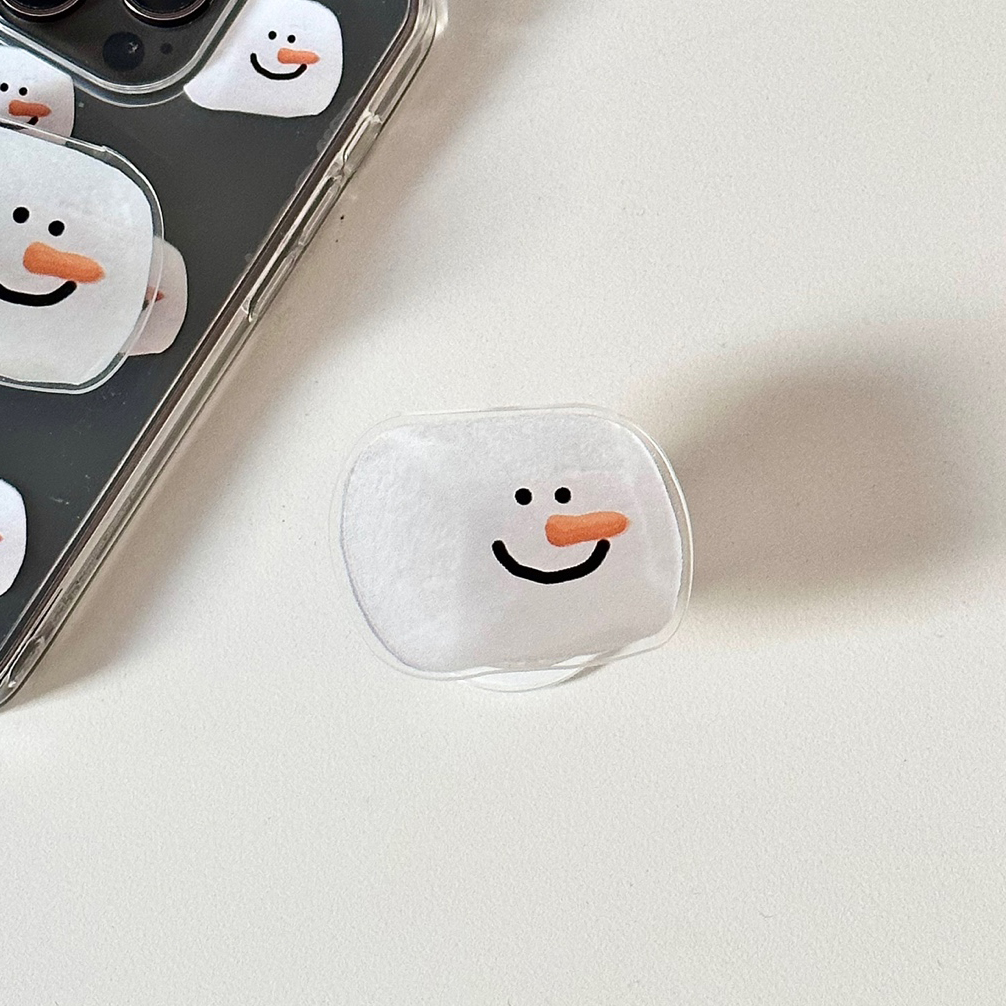 Marshmallow snowman tok (acrylic)